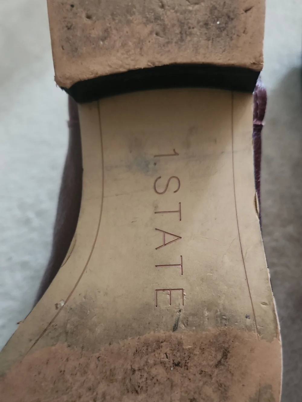1.STATE Women's Pointed Ankle Boots in Burgundy